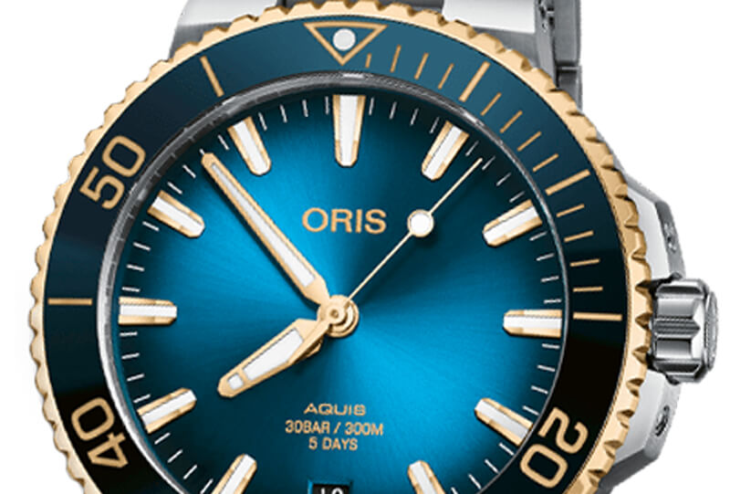 オリス/Oris/ダイビング/AQUIS(アクイス)/キャリバー400/バイカラー/ダイバーズウォッチ 400 7769 6355-07 8 22 09PEB 41.5mm径 ブルー 腕時計
