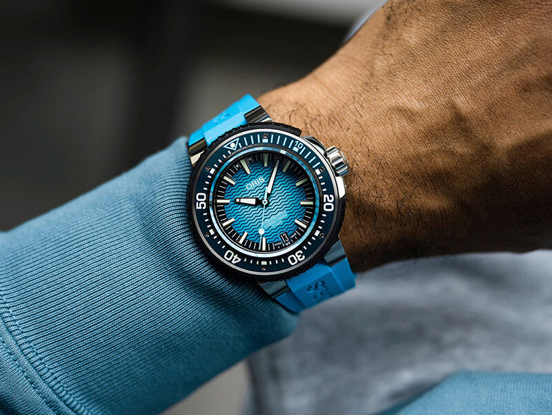 ORIS(オリス)/AQUIS(アクイス)プロ/400気圧(4000m)防水/ダイバーズウォッチ 400 7777 7155-Set 腕時計