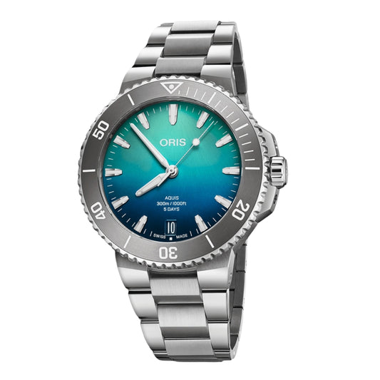 オリス（ORIS) アクイス グレートバリアリーフリミテッドエディション IV 腕時計 400 7790 4185-Set