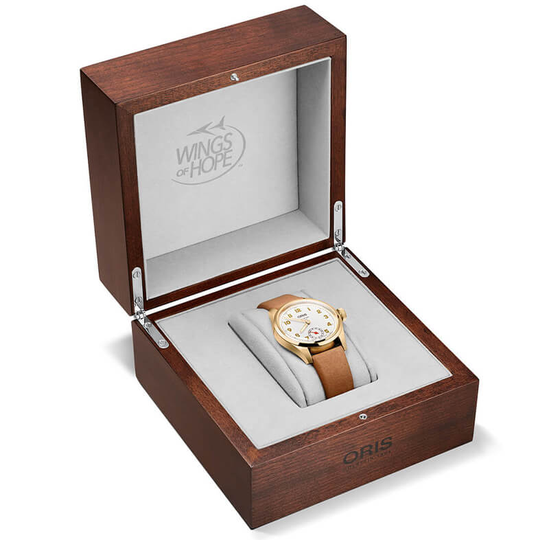 オリス（ORIS) ビッグクラウン/ウィングス オブ ホープ リミテッドエディション 18Kゴールドケース/401 7782 6081-Set 腕時計