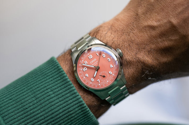 オリス（ORIS) ビッグクラウンポインターデイト キャリバー403 40mm 腕時計 403 7799 4068-07 8 20 06 （テラコッタ/メタルブレスレット）