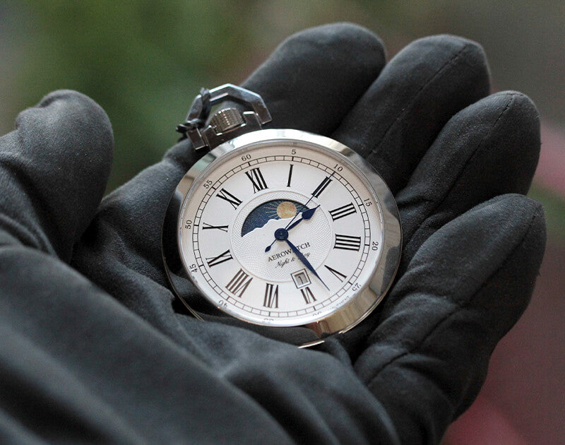 AERO（アエロ）/クォーツ式/サン＆ムーン/懐中時計/44829AA01・44829JA01/ペア懐中時計