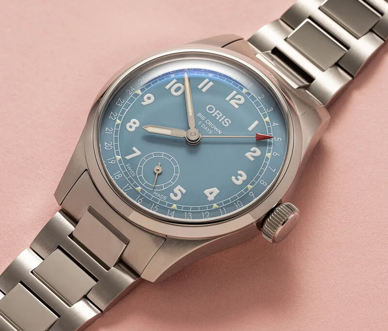 オリス（ORIS) ビッグクラウンポインターデイト キャリバー473(手巻き) 38mm 腕時計 473 7786 4065-07 8 19 06 （ブルー）