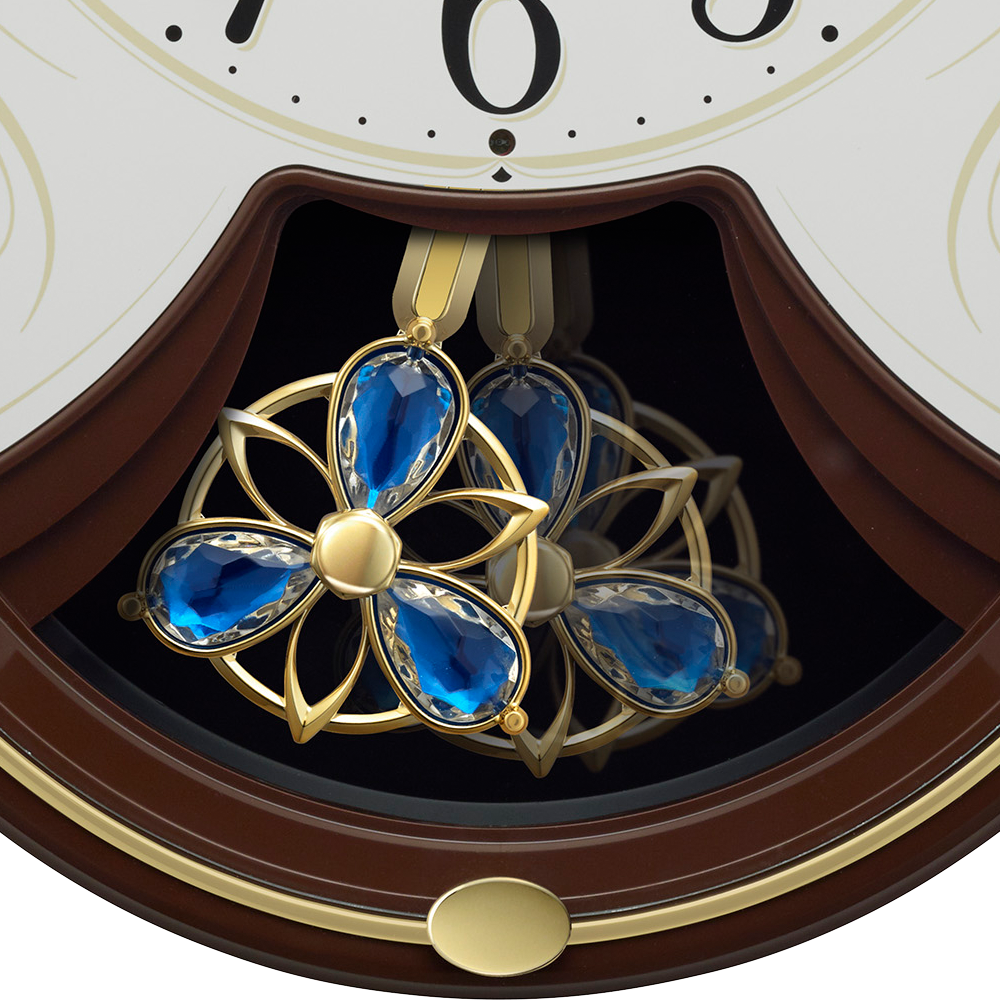 RHYTHM Small World Lily N Radio-Controlled Wall Clock [4MN554RH06]