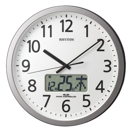 RHYTHM リズム 電波 掛け時計 プログラムカレンダー405SR 4FN405SR19　35cm