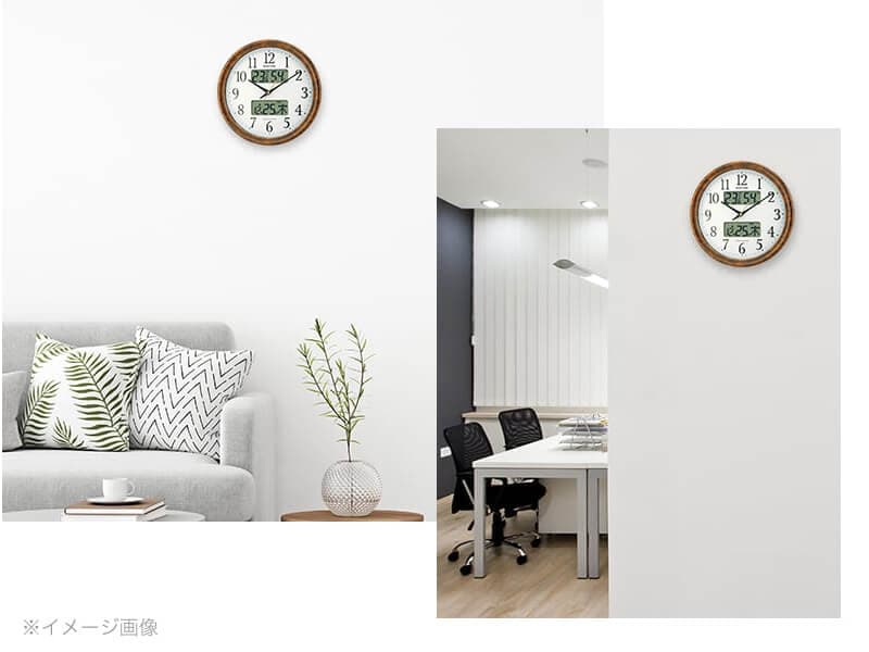 RHYTHM リズム 電波掛け時計 ピュアカレンダーM617SR【4FY617SR23