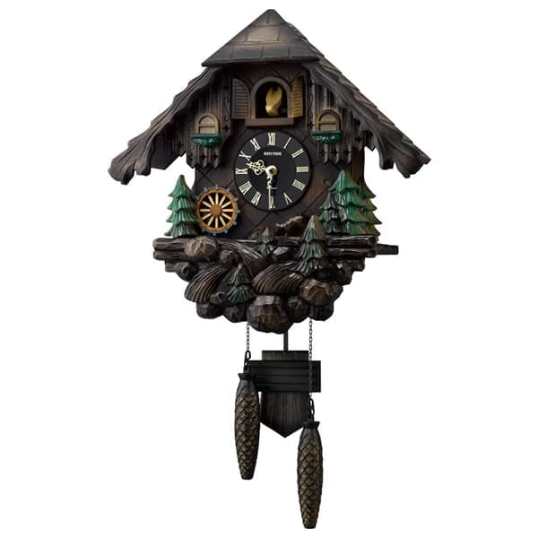 【テレビCM放映商品】RHYTHM リズム 木製 カッコー 掛け時計 カッコーヴァルト 4MJ422SR06