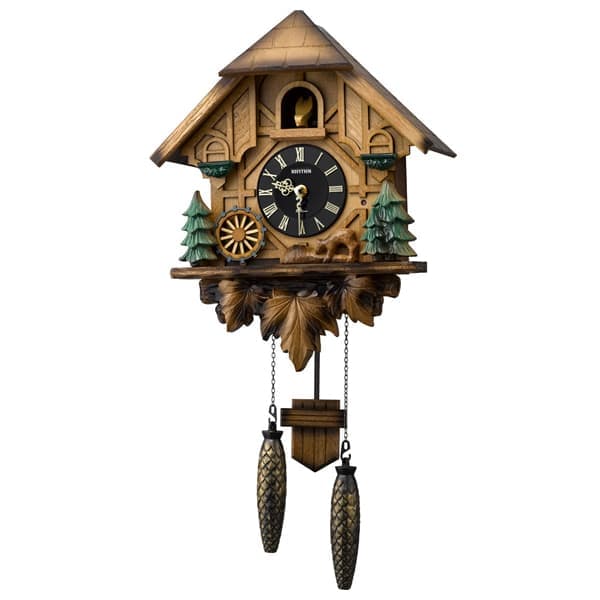 RHYTHM リズム 木製 カッコー 掛け時計 カッコーティンバー 4MJ423SR06