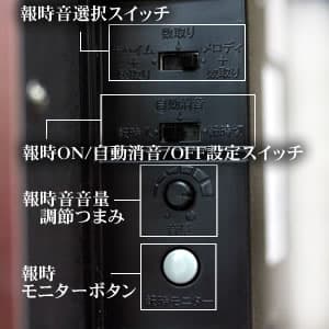RHYTHM リズム 報時付電波掛け時計ネムリーナM494R【4MN494RH06】