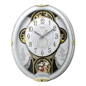 RHYTHM リズム ディズニーキャラクター 電波 からくり 掛け時計 ミッキー＆フレンズM509 4MN509MC03