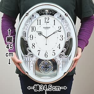 REYTHM スモールワールドプラウド　4MN523RH05 RHYTHM リズム 電波掛け時計 スモールワールドプラウド【4MN523RH05