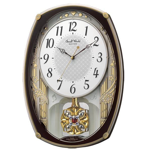 RHYTHM リズム 電波壁掛け時計 スモールワールドレジーナ　【4MN540RH06】