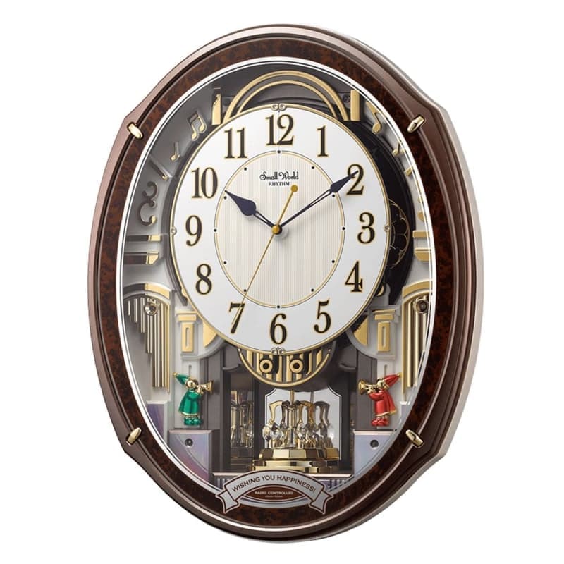 RHYTHM リズム SmallWorld 電波からくり掛け時計 スモールワールドアルディ【4MN545RH23】