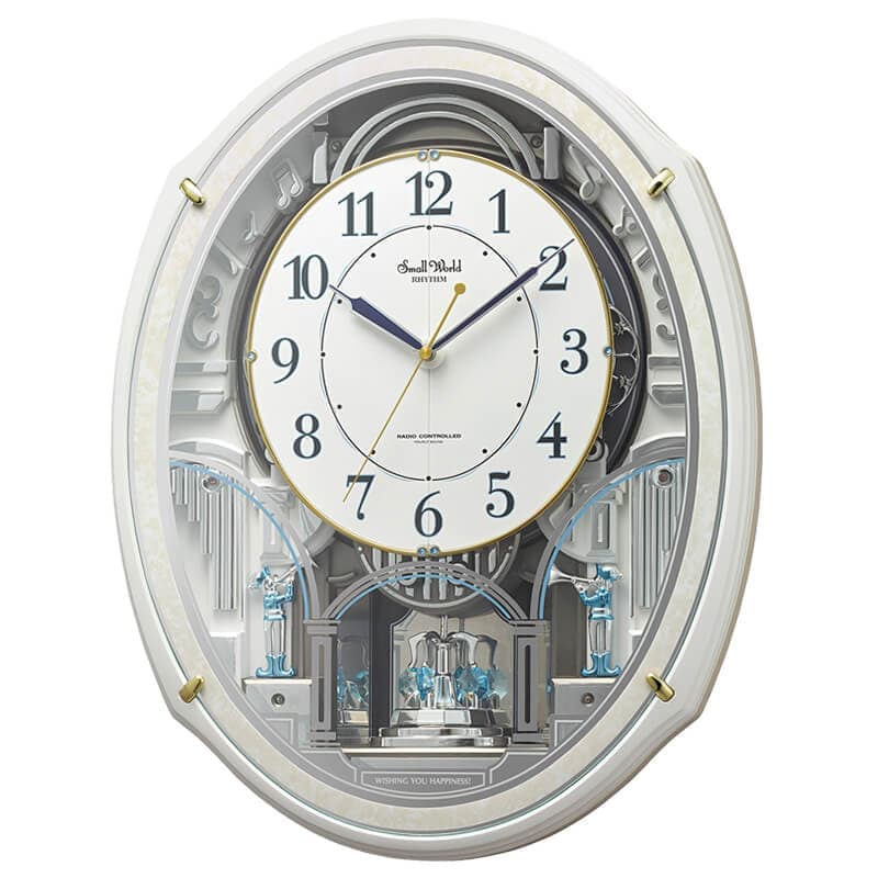 RHYTHM SmallWorld Radio-Controlled Mechanical Wall Clock by Aldi [4MN553RH03] 