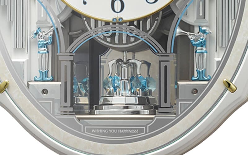 RHYTHM リズム SmallWorld 電波からくり掛け時計 スモールワールドアルディ【4MN553RH03】