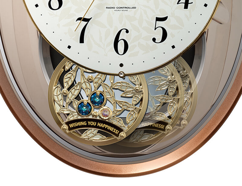 RHYTHM リズム SmallWorld 電波からくり掛け時計 スモールワールド