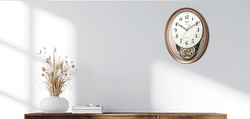 RHYTHM リズム SmallWorld 電波からくり掛け時計 スモールワールド