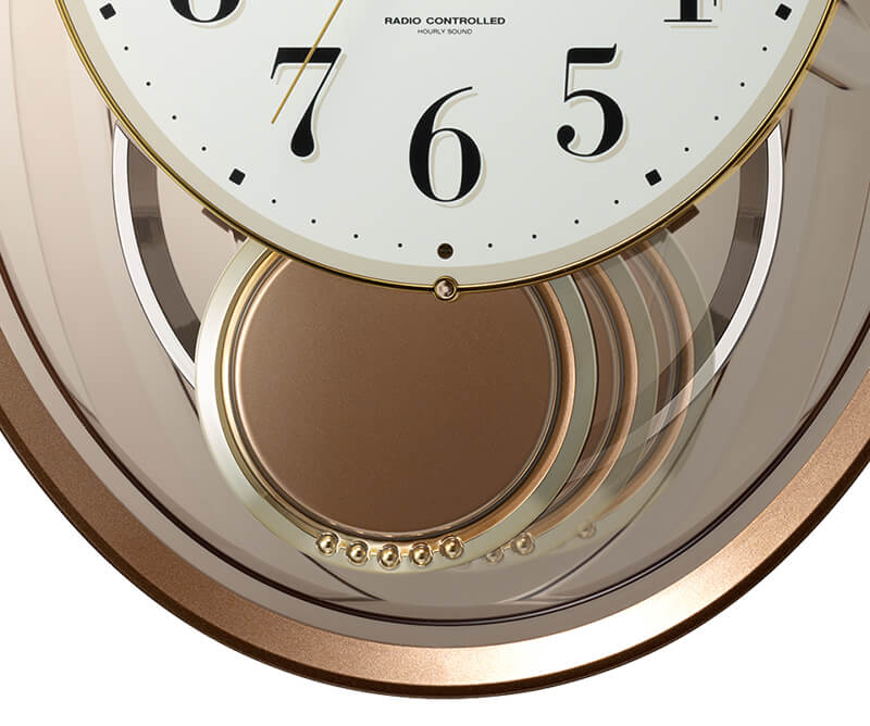 RHYTHM リズム SmallWorld 電波からくり掛け時計 スモールワールド