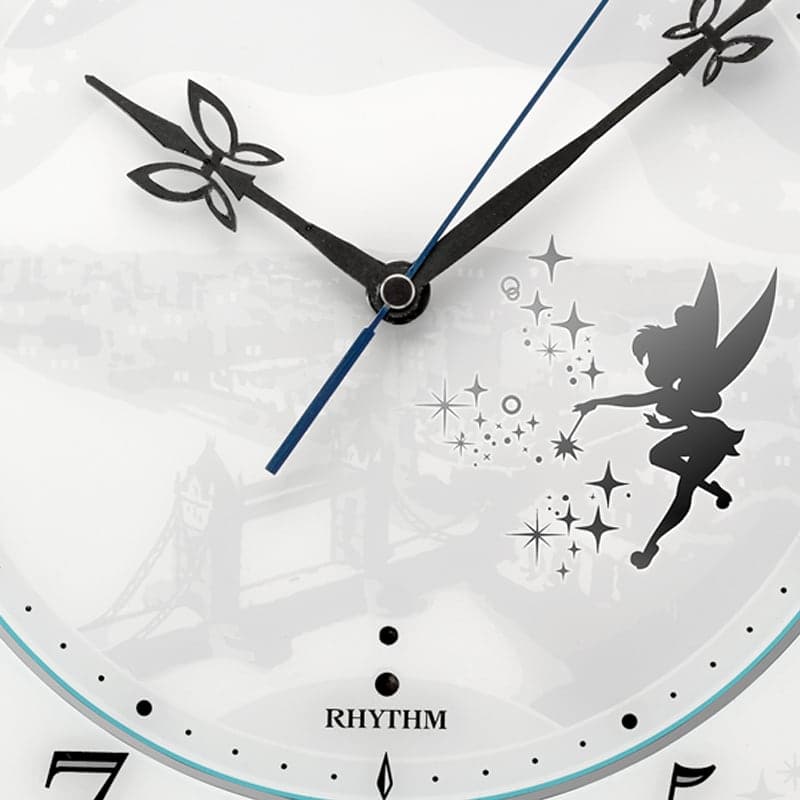 RHYTHM リズム ディズニーキャラクター 高感度電波 掛け時計 ティンカー・ベル　4MY854MT05