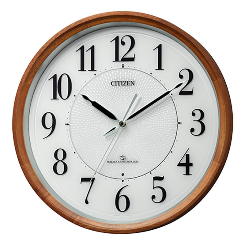 CITIZEN シチズン 高感度電波掛け時計 4MY860-006 茶色