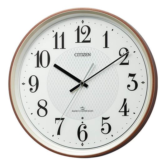 CITIZEN シチズン 高感度電波掛け時計 4MY861-006 茶メタリック色