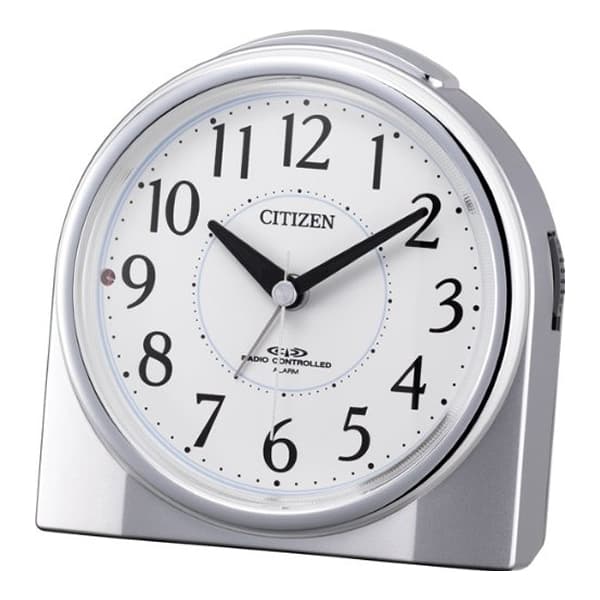 CITIZEN シチズン 夜光 電波 目覚まし時計 ネムリーナリング 4RL432019 シルバーメタリック