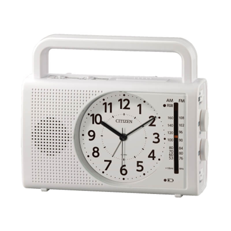 CITIZEN シチズン 防災クロック 目覚まし時計 ラジオ付き スマートフォン充電 4RQ002-003