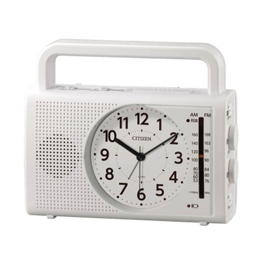 CITIZEN シチズン 防災クロック 目覚まし時計 ラジオ付き スマートフォン充電 4RQ002-003