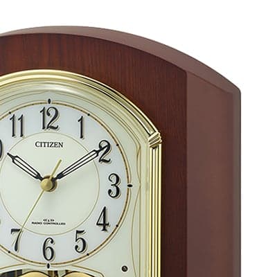 CITIZEN シチズン 回転飾り付き 木枠 電波 置き時計 4RY702-N06
