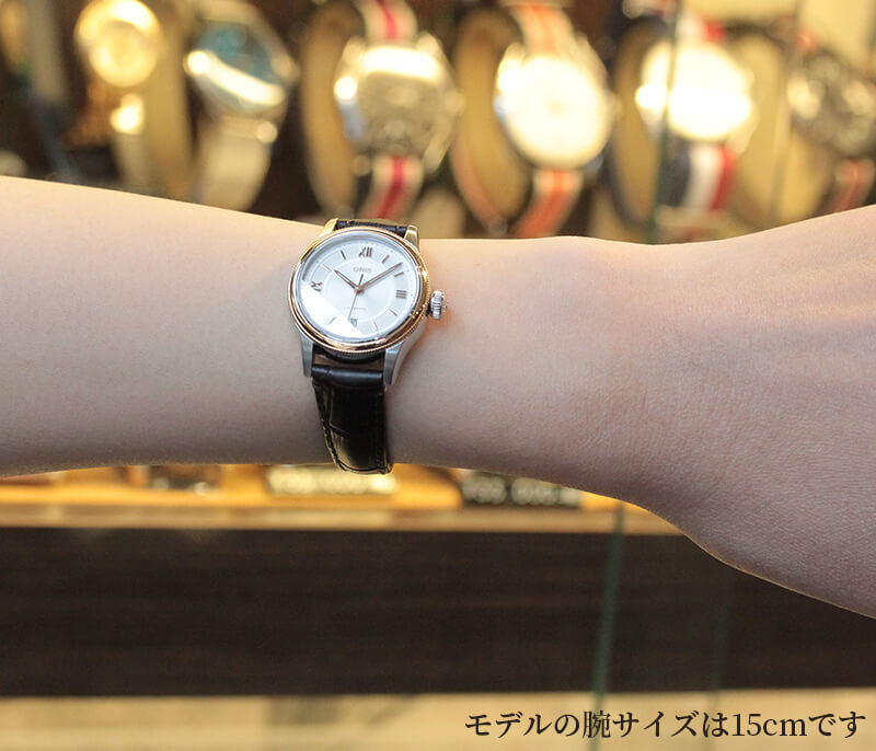 オリス(ORIS)クラシック デイト/28.5mm/レディース/レザーベルト/ゴールドPVD/腕時計/561 7718 4371-07 5 14 32