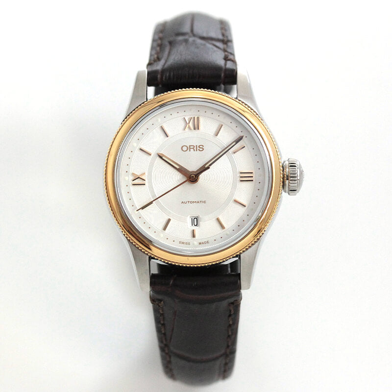 オリス(ORIS)クラシック デイト/28.5mm/レディース/レザーベルト/ゴールドPVD/腕時計/561 7718 4371-07 5 14 32