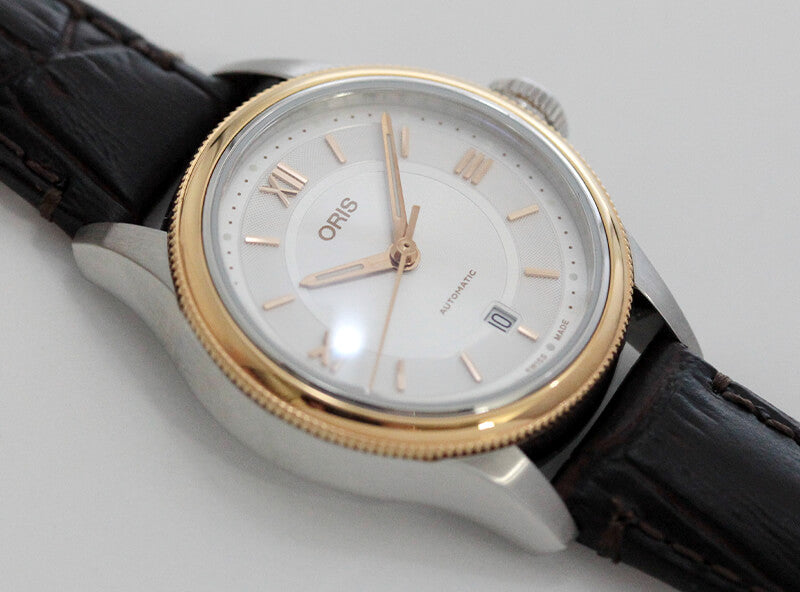 オリス(ORIS)クラシック デイト/28.5mm/レディース/レザーベルト/ゴールドPVD/腕時計/561 7718 4371-07 5 14 32