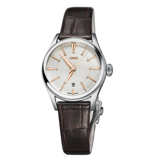 オリス（ORIS)アートリエ デイト ダイヤモンド/レディース/レザーベルト/ 561 7722 4031-07 5 14 65FC 腕時計
