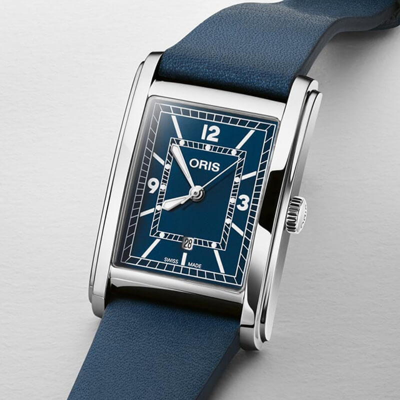 ORIS(オリス) Rectangular(レクタンギュラー)デイト/腕時計 ブルー 561 7783 4065-07 5 19 17