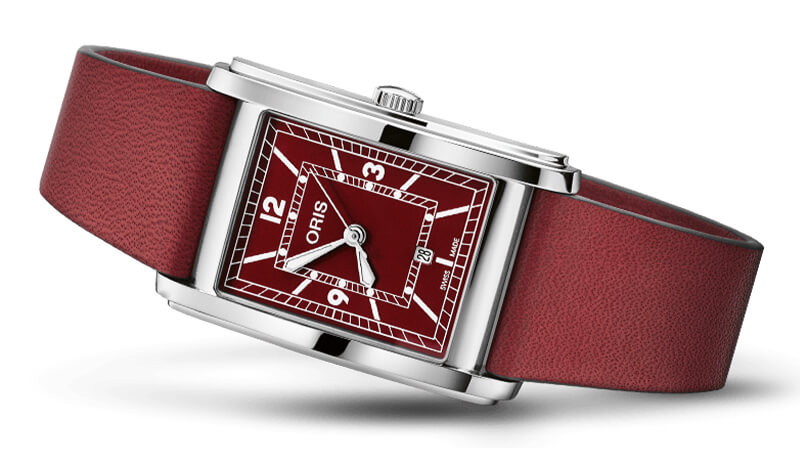 ORIS(オリス) Rectangular(レクタンギュラー)デイト/腕時計 ボルドー 561 7783 4068-07 5 19 18