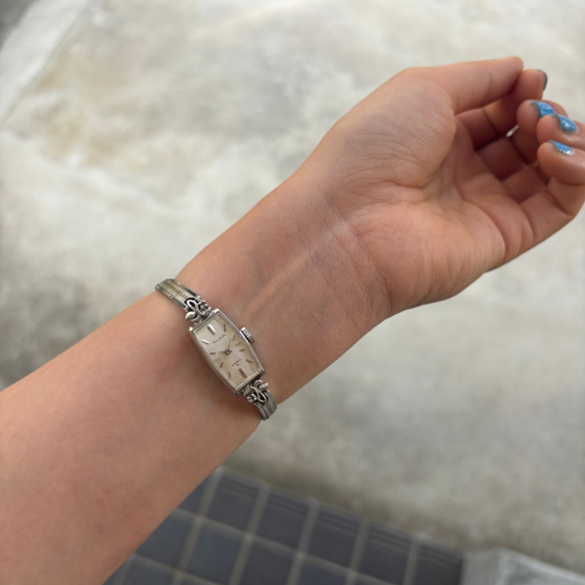 AZ-860 希少 Fine Seiko ファインセイコー 手巻き 23石 14KWG 刻印 ダイヤ 1520-3290 7N00279 レディース アンティーク 腕時計 稼働品 Fine Seiko ファインセイコー ⁄ SEIKO セイコー ⁄ レディース