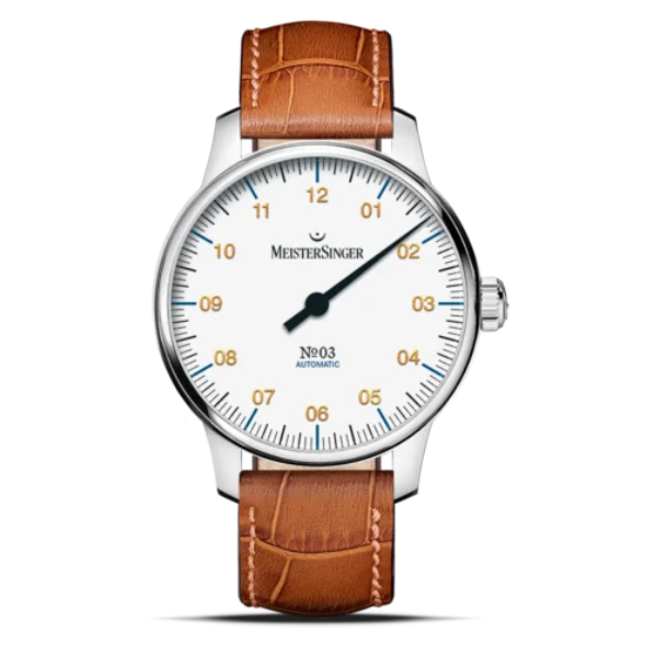 MeisterSinger No. 03 Automatic Watch, 38mm, White, BM9901G