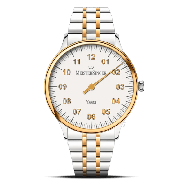 MeisterSinger Yaara Automatic Watch, White with Gold, YA901G