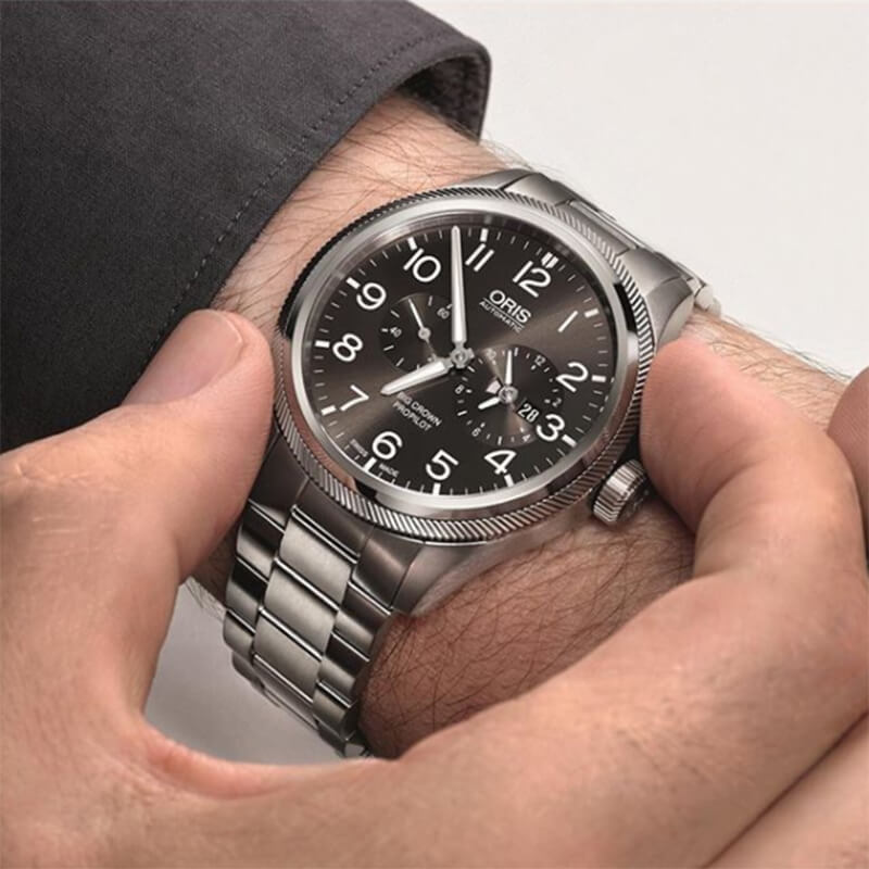 オリス ビッグクラウン プロパイロット ワールドタイマー 690 7735 4063-07 8 22 19-1 腕時計