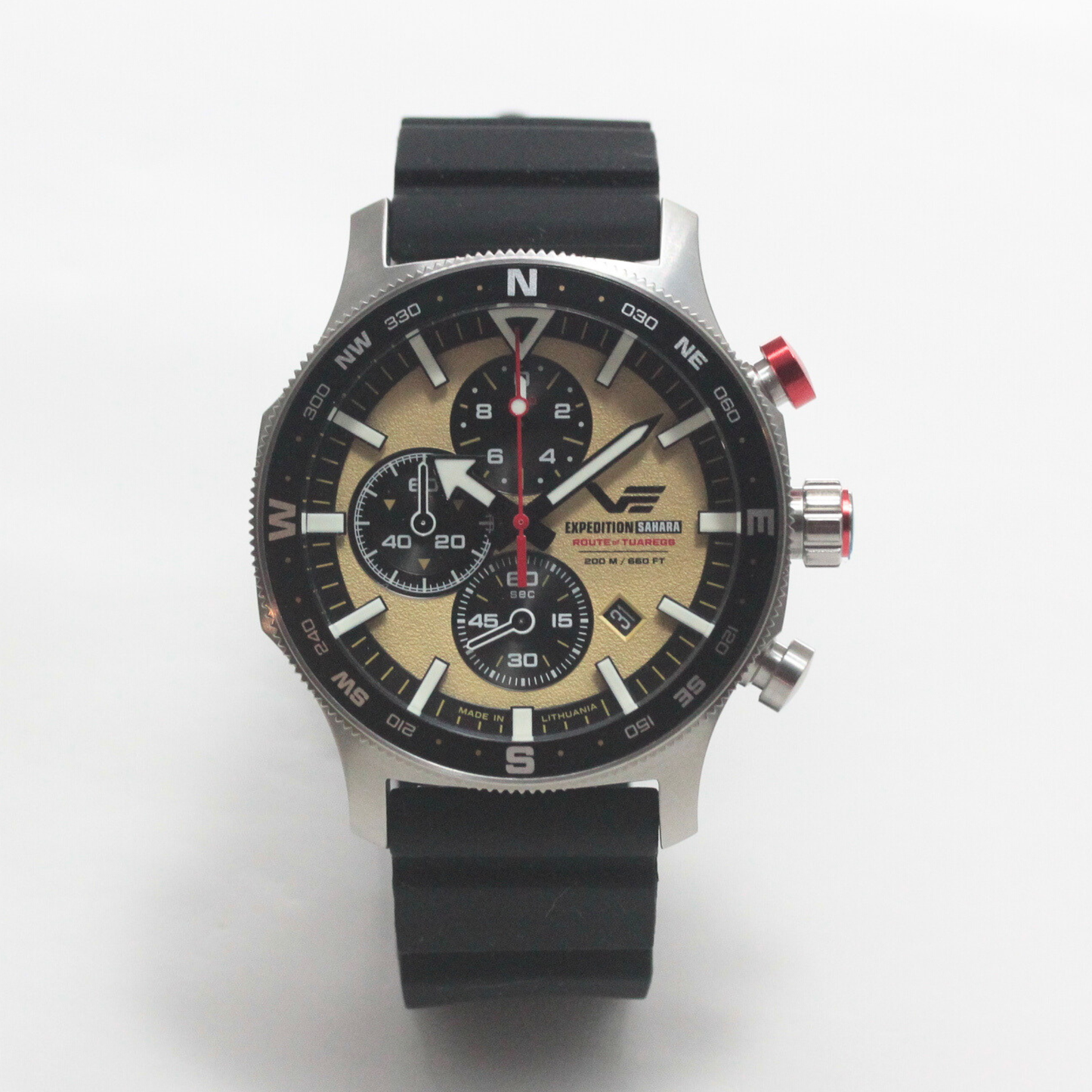 VOSTOK EUROPE Expedition SAHARA “图阿雷格之路”计时腕表，限量版 500 枚，型号 6S10-598A753