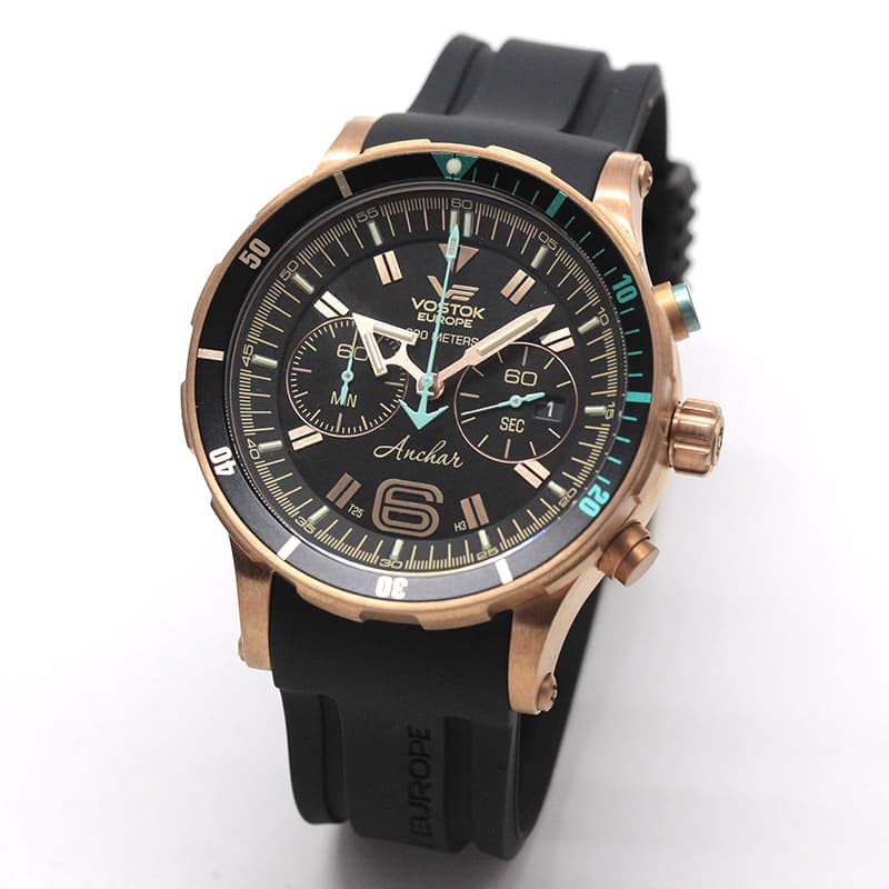 VOSTOK EUROPE(ボストーク・ヨーロッパ)/ANCHAR(アンチャール)/世界限定モデル/クロノグラフ/クォーツ/6S21-510O585/ブロンズケース/腕時計