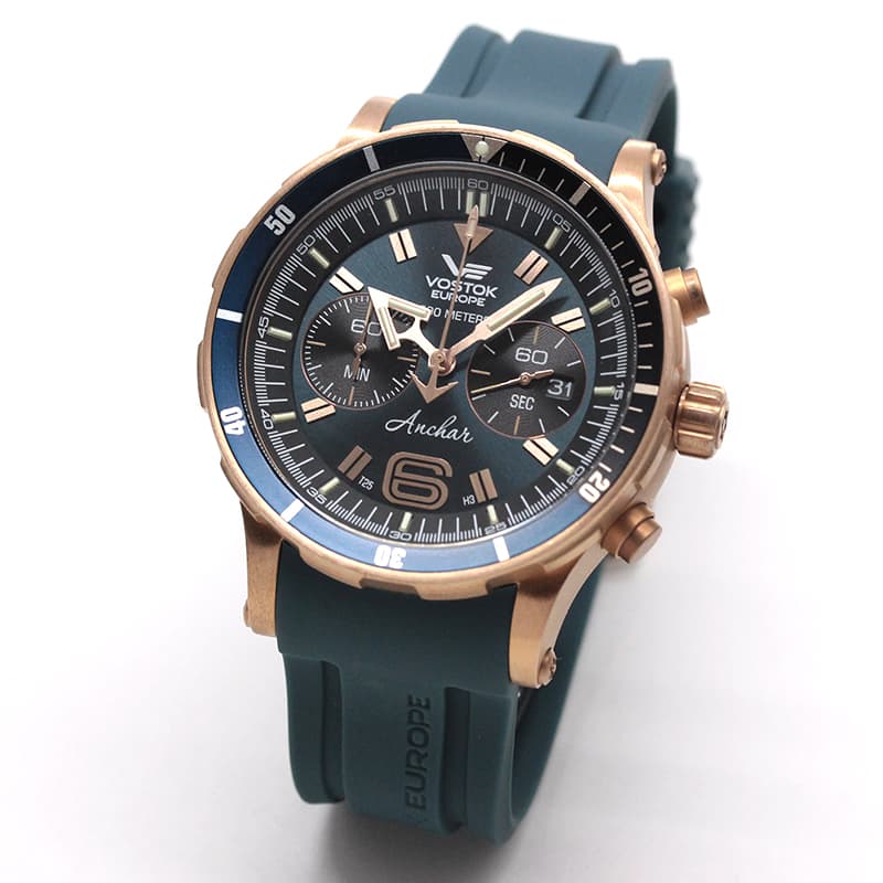 VOSTOK EUROPE(ボストーク・ヨーロッパ)/ANCHAR(アンチャール)/世界限定モデル/クロノグラフ/クォーツ/6S21-510O586/ブロンズケース/腕時計