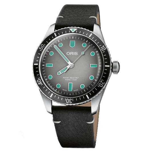 オリス(Oris)ダイバーズ65（Divers Sixty-Five）733 7707 4053-5 20 89 グレーグラデーションダイアル 腕時計 レザーストラップ