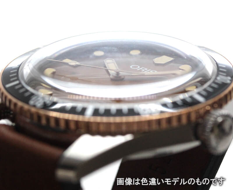 オリス(Oris)ダイバーズ65（Divers Sixty-Five）733 7707 4053-5 20 89 グレーグラデーションダイアル 腕時計 レザーストラップ