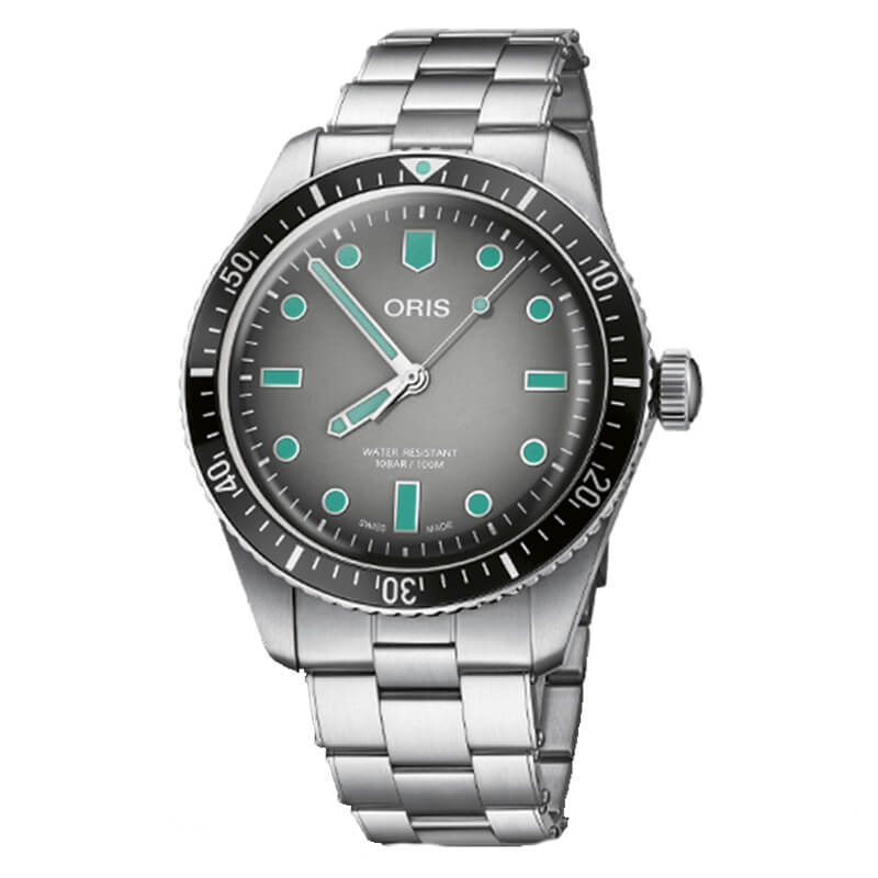 オリス(Oris)ダイバーズ65（Divers Sixty-Five）733 7707 4053-8 20 18 グレーグラデーションダイアル 腕時計 メタルブレスレット