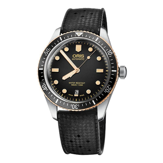 オリス(Oris)ダイバーズ65（Divers Sixty-Five）733.7707.4354 ブラックダイヤル×ラバーベルト 腕時計