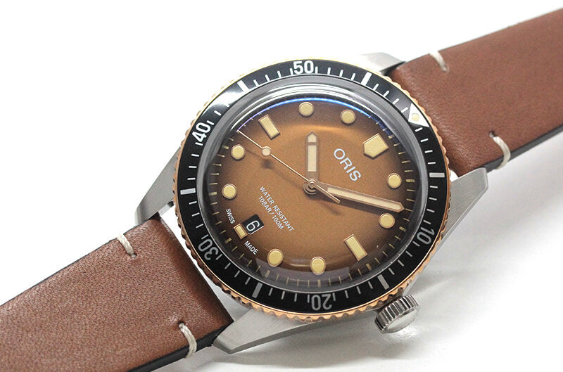 オリス(Oris)ダイバーズ65（Divers Sixty-Five）733 7707 4356-07 8 20 17 ブラウングラデーションダイアル 腕時計 メタルブレスレット