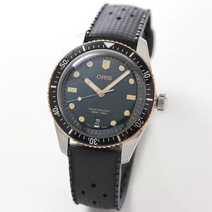 オリス(Oris)ダイバーズ65（Divers Sixty-Five）733.7707.4357 グリーンダイヤル×ラバーベルト 腕時計