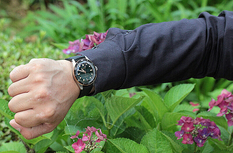 オリス(Oris)ダイバーズ65（Divers Sixty-Five）733.7707.4357 グリーンダイヤル×ラバーベルト 腕時計