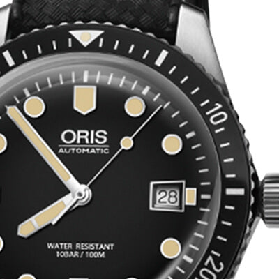 オリス(Oris)ダイバーズ65（Divers Sixty-Five）733 7720 4054 ブラックダイヤル×ラバー 腕時計